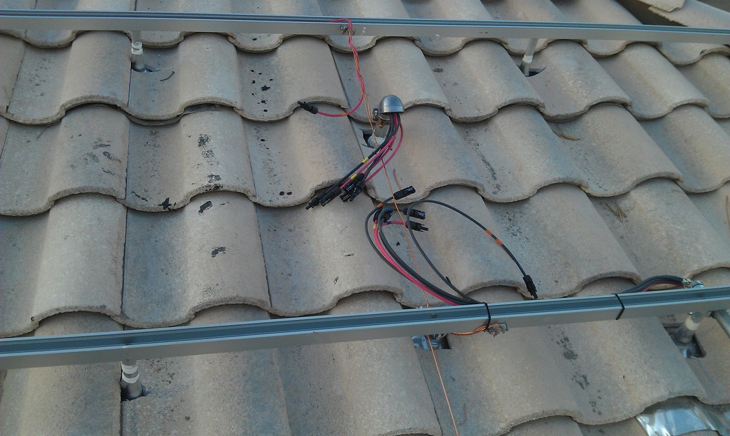 Wires on roof